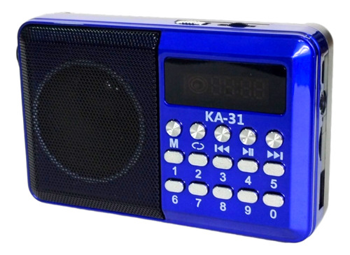 Mini Rádio Bolso Fm Bluetooth Portátil Display Recarregável