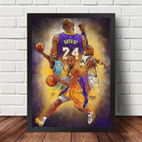 Quadro Decorativo Anime Kobe Bryant Jogador Basquete 60x40