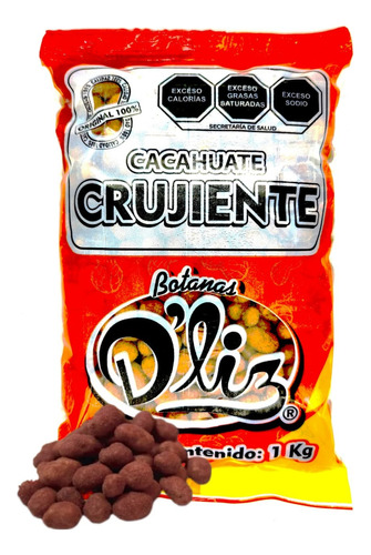 Cacahuate Crujiente Tipo Hot Nuts Sabor Chipotle 1 Kg