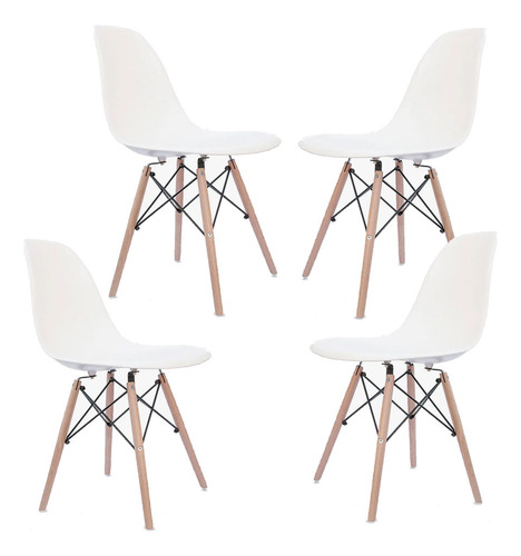 Set De Sillas Eames X 4 Unidades- Prestigio 