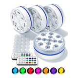 4packs De Luces Led Sumergibles Luces De Punto Con Pilas