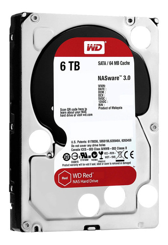 Disco Rigido 6tb Red Nas Wd Western Digital Raid 64mb Mexx 2