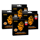 Kit 4 Encordoamento Solez Guitarra Cordas 010 Slg10