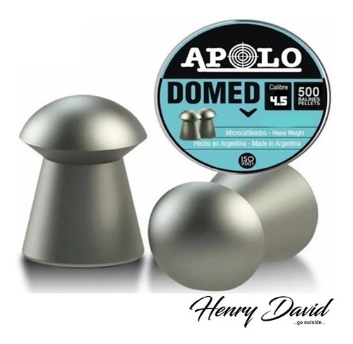 Balines Apolo Domed 4.5 Mm X500 - 9 Grains Pcp Co2 Caza Pelo