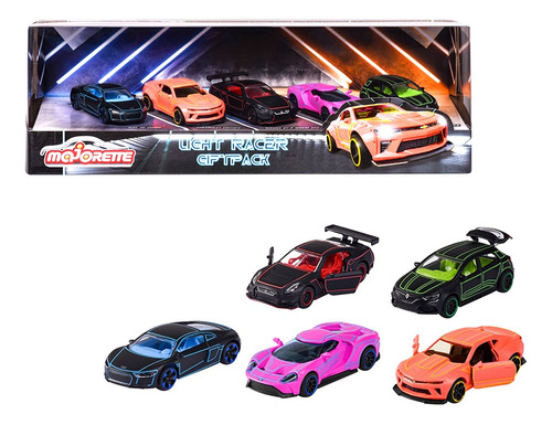 Majorette 5 Pack Gift Set Light Racer Audi, Nissan, Ford, Ch