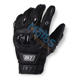 Guantes Motociclista R7 Racing Negros Touch