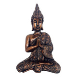 Estatueta Buda Hindu Hinduismo Decorado A Mão 38cm Grande