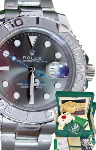 Relógio Rolex Yach-master Cinza Safira Base Eta 2840 Caixa