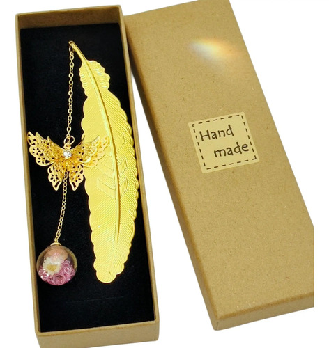 Marcador Vintage Con Forma De Mariposa, Divisor Dorado, Recu
