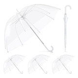 Paquete De 4 Paraguas Transparentes Para Bodas, Apertura Aut