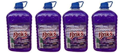 Limpiapisos Briks Lavanda Pack 4 Und. 20 Ltr