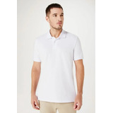 Camisa Polo Básica Masculina Manga Curta Em Piquet - Branco