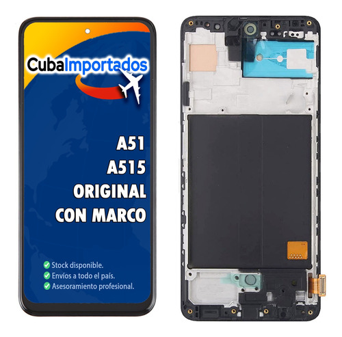 Modulo Samsung A51 A515 Huella Sensores Marco Calidad Amoled