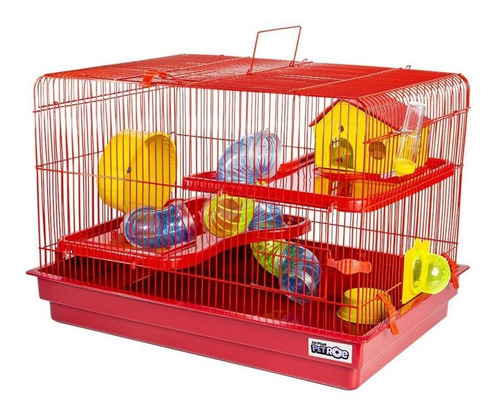 Gaiola Para Hamster Big Space Vermelha