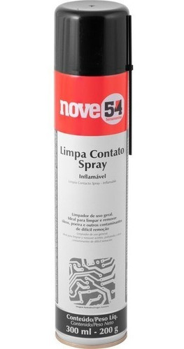 Limpa Contato Spray 300 Ml/200 G Nove54 Placas Eletronicos