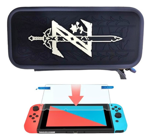 Estuche Para Nintendo Switch Edicion Espada Zelda + Vidrio