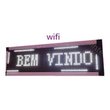 Letreiro Painel Led Digital 68x20 Branco Externo Wifi