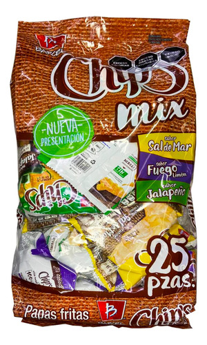 Papas Mini Chips Mix 18g 25 Piezas