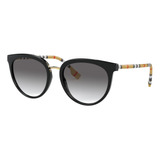 Burberry Willow Be Gafas De Sol Redondas De Plástico Negro L