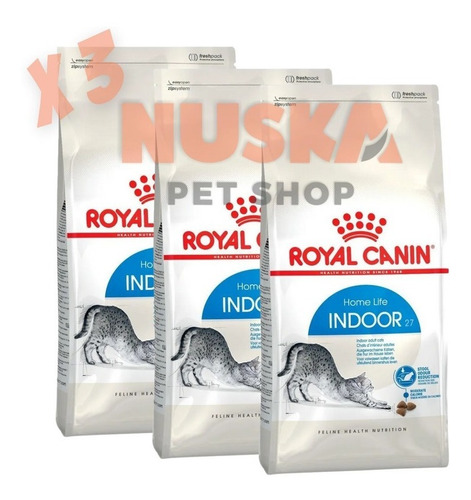 Royal Canin Indoor Cat 1.5 Kg X 3 Unidades Gato Interior