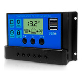 Controlador De Carga Solar Lcd 10a Regulador Automático Pwm 