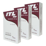 Itl 100 Itraconazol 100mg Cepav Antifúngico - 3 Unidades 