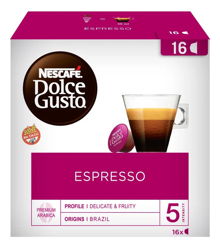Cápsulas Nescafé Dolce Gusto Espresso 16u