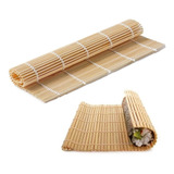 Pack 12 Esterilla Redonda Bambú Para Sushi De 30x42cm