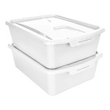 2 Cajas Organizadoras Multiusos 23l Blanco