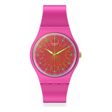 Reloj Swatch Fantastic Fuchsia De Silicona Fucsia So28p110