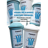 Vasos Milkshake Personalizados, Mundial,tapa Pelota X10 Unid