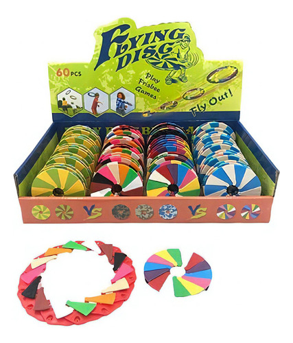 Disco Volador Frisbee Extensible Vuela Y Abre 8cm Vs Colores Color Multicolor