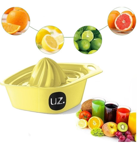 Espremedor De Frutas Manual Laranja, Limão 300ml Portátil Uz