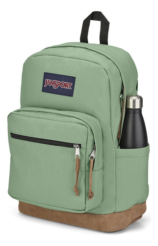 Mochila Jansport Right Pack Verde Tela Cordura Y Gamuza 904