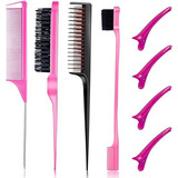 Set Of 8 Hairbrushes, Nylon Hairbrush With Duckbill Clip