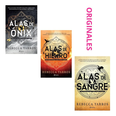 Alas Ónix + Alas De Sangre: Empíreo 1 + Alas De Hierro: Empíreo 2: Paquete 3, De Rebecca Yarros. Ciencia Ficción (infantil\u002Fjuvenil) Editorial Planeta Internacional, Tapa Blanda En Español, 2024 | Envío gratis