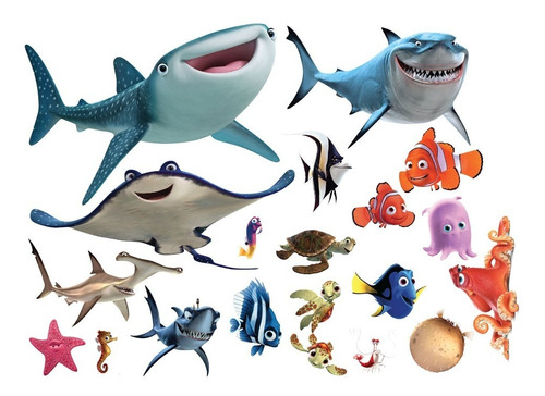 Stickers Vinil Decorativo Buscando A Nemo