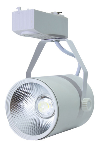 Lampara Spot Led Cob 15w Cuerpo Blanco Luz Blanca Para Riel 