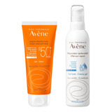 Combo Avene Protector Solar Leche Spf50 + Crema Post Solar 