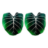 2x Blanket For Sofa, In The Shape Of Green Leaf, Franela De