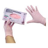 Guantes De Examen Descartables Nitrilo Rosa - Talle M