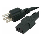 Cable De Poder Calibre 18awg 1,3mts  10a/250v Ssdielect