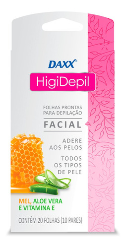  Daxx Folhas Para Depilação Facial Higi Depil 10 Pares