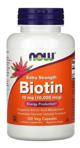 Biotina Potência Extra, 10.000 Mcg 120 Cápsulas Cod. 207