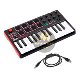 Teclado Controlador Akai 25 Teclas Usb Mpk Mini Mk2