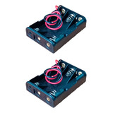 Kit 2 Portapilas Para 3 Baterias Aa Con Cable Arduino Doblea