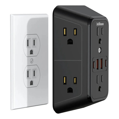 Extensor De Enchufe De Pared 6 Tomas, 2 Usb Y 2 Tipo-c | MercadoLibre