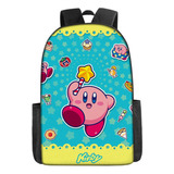 Mochila Escolar Star Kabi Kirby Around 3d Digital Col