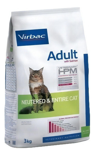 Hpm Virbac Adulto Neutered & Entire Cat With Salmon 3kg