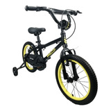 Bicicleta Infantil Philco Patio Aluminio R16 Frenos V-brake Color Negro